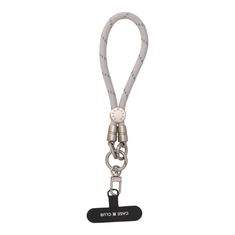 cloudy grey rope wrist strap